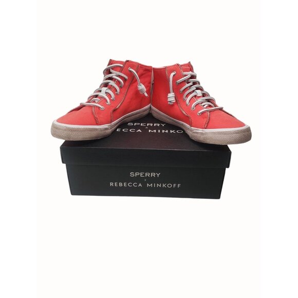 Sperry Women's X Rebecca Minkoff Fashion Boot High Top Canvas Sneaker Size 7.5M - Picture 7 of 7